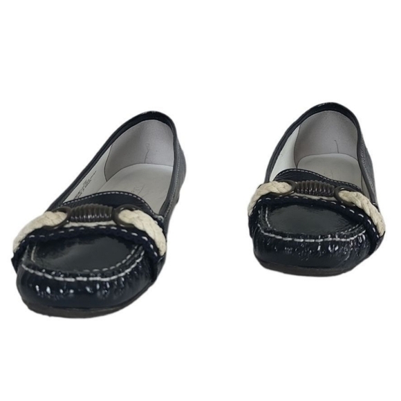 Talbots Navy Blue Leather Loafer Size 8B - Picture 6 of 8